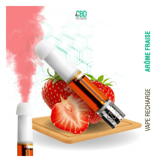 Vape Pen Cartucho Fresa - 98% CBD (recargable) 1ML